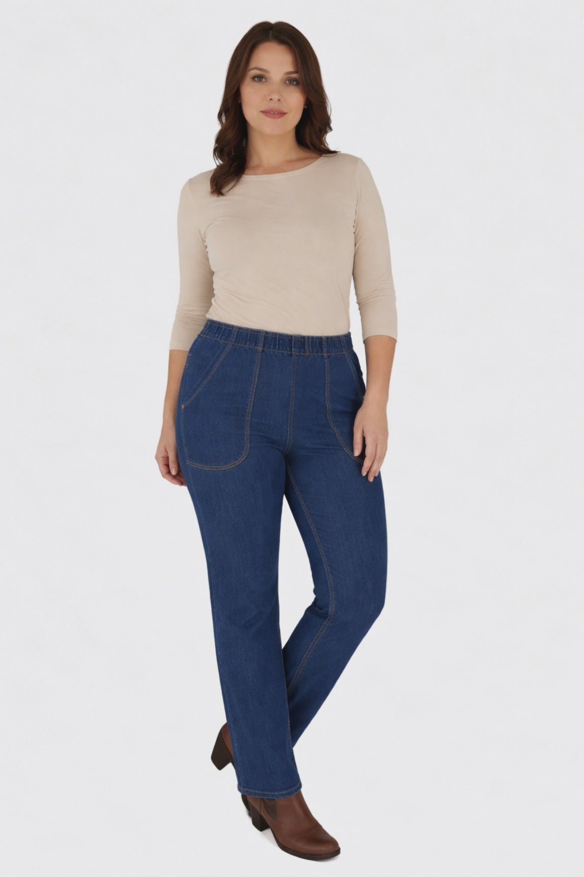 mod 132 Azul Costura Dorada